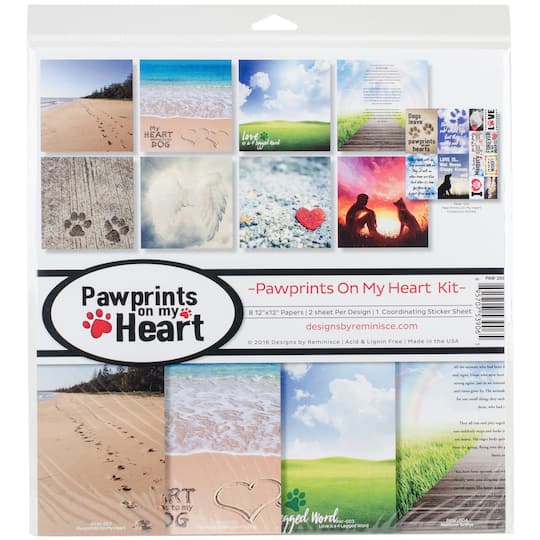 Reminisce Collection Kit 12&#x22;X12&#x22;-Pawprints On My Heart